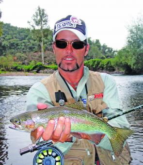 Anglers who don’t target the big yellas at Blowering should be catching fish like this – a slightly above average Tumut River rainbow. 