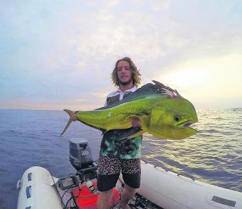 Andy Young with a ripping mahimahi.