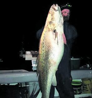 Michael’s epic 30.35kg mulloway caught from an undisclosed location at Western Port.