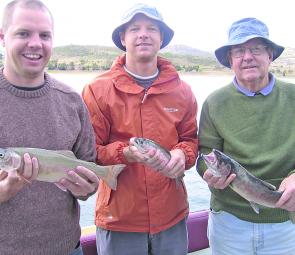 Sydney anglers Graeme Bradshaw and sons Justin and Jeremy are typical Snowy Mountains visitors. For their four-night stay and three days fishing they spent nearly $4000, which went into the local economy. And the Government has the hide to say that trout 