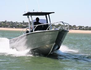 and 9. A twenty degree deadrise, aggressive down-turned chines and a broad waterline beam combine to give the 570 Centre Console great stability at rest and an exceptional ride.
