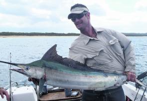 Peter Weir with one of last season’s run of baby black marlin.