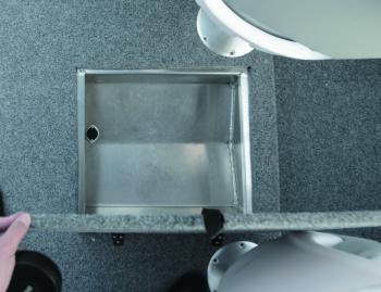 An underfloor kill tank solves the problem of where to store the catch. It drains into the bilge.