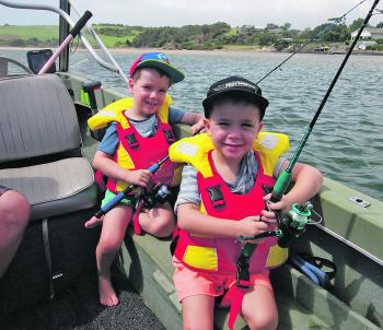 Reily and Lachlan had a trip out in the boat with their dad on the Minnamurra River. Not a lot was caught, but they were wrapped up in their new Shakespeare Ugly Stik Tackleratz outfits.