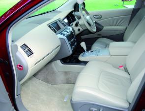 There's lots of leather in the Murano's plush interior. 