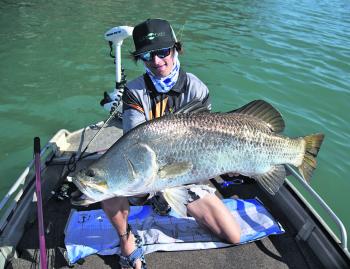 Charlie Hohn with a nice Fitzroy River barra.