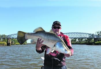 Mark Sheen nailed this barra in the town reaches of the Fitzroy.