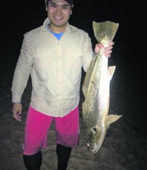 Aerick Lee finally caught his first mulloway and then followed it up with another couple for the month.