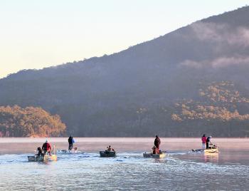 Glassed-out conditions greeted anglers as they headed off to their fishing locations.