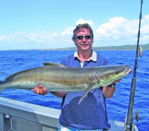 This 12kg cobia was caught recently on a Fishing Offshore Noosa charter.