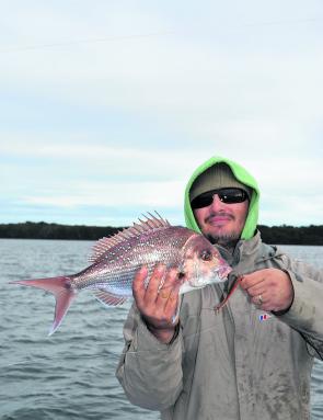 Domenic with a quality 47cm red that took a Keitech plastic. 