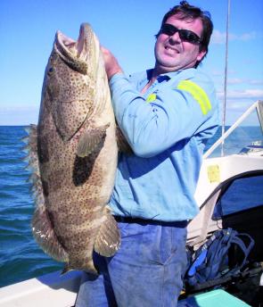 Mick brought this hefty 18kg cod up from the area north of Cape Capricorn.