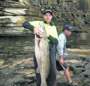 This great mulloway, one of several encountered lately, was taken off the rocks at Warriewood.