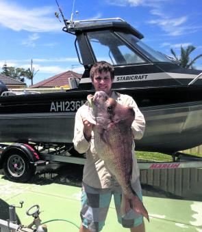 Some quality snapper are being caught around Broughton Island. This one scoffed a 5” Gulp Jerkshad.