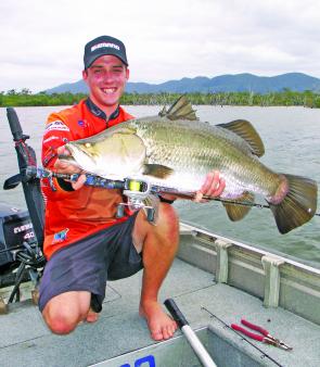 This barramundi was caught on a floating Rapala X-Rap at Peter Faust Dam.