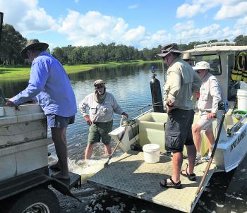 PRFMA Members ready to transport fingerlings to the release sites.