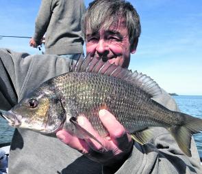 Garth Griffiths was happy catching quality bream on lures.