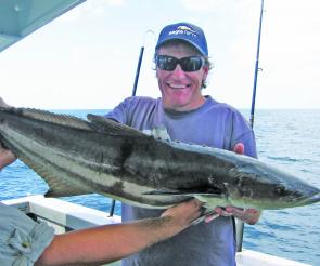 A big cobia caught aboard local charter boat Trekka 3.