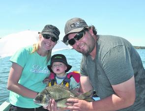 It’s never too early to get the kids fishing ­ a quality moment for a young family.