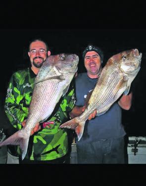 According to local snapper expert, Danny Skene (left), late afternoons and well into the night, particularly around the new moon phase, offer the best bite window for winter reds on Corio Bay. 