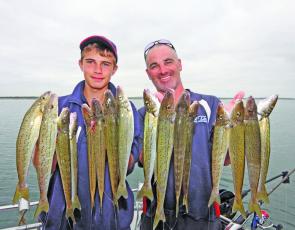 Matt and Deckie Alex display and easy mornings work from the Tooradin Channel.