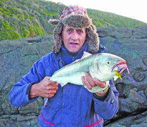 OK, OK, so this photo isn’t about the salmon, it’s about the hat – nice work, Dave Trinder!