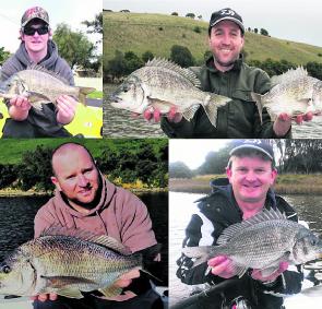 Just a few of the many quality bream being taken from Hopkins River recently. 