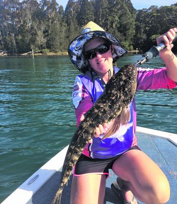 A solid 70cm flathead caught by Amanda on the last cast of the day, a nice way to end a trip.