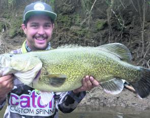 Catch Custom Spinners can catch big cod. Jessie Vella with a nice fish caught on a Chatterbait earlier in the season.