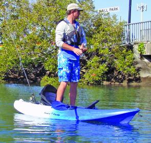 The width of the kayak allows nimble anglers to stand up and cast.