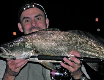 Casting around the lighted areas at night can produce mulloway, tailor and threadfin salmon.