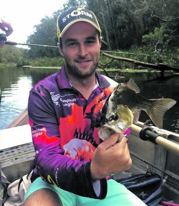 Marty Nicholls found a good hole full of bass.