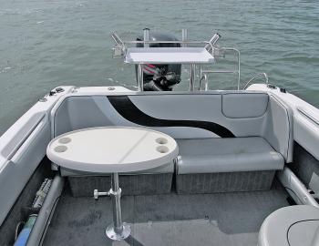 Most family anglers would appreciate the optional table, which comes apart and tucks into a side pocket when not in use.