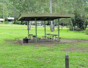 A couple of picnic tables are on hand for campers as well.