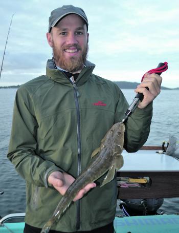 Flathead like this 42cm model can still be caught towards the mouth of Pittwater.