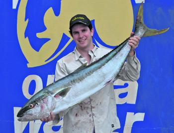 David Tysoe weighed in this chunky kingfish that he caught from the stones. 