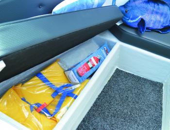 Clever use of the available storage space is a Whittley hallmark. See here what you can fit under the cabin seats.