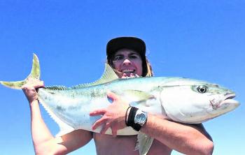 Emerson Spina with an inshore king from Long reef. 