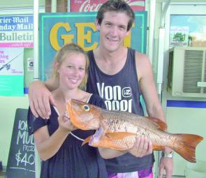 A great catch, Annamieka and Josh show off their thumping jack