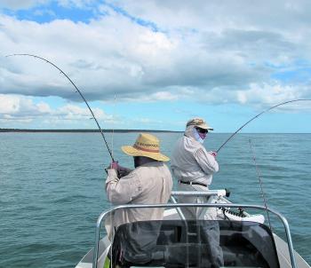 A double hook-up on longtail is great fun for these two mates!