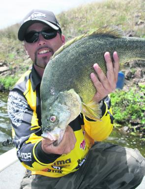 For the best chance of golden perch at Blowering Dam this month, fish the deeper rock walls and points in the middle of the day, then move to the shallow margins as the sun dips.
