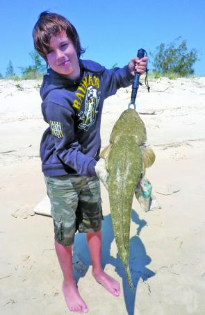 Sam is 14yrs old and a keen angler and he caught this 78cm flathead in the Bribie Passage at Caloundra on a Micro Mullet lure.