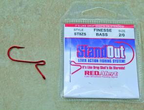 These Stand Out Hooks make drop shot rigging easy and would be good for freshwater bait fishing as well.