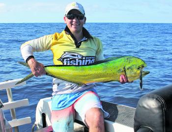 The author was happy with his mahimahi caught at Caloundra Wide.