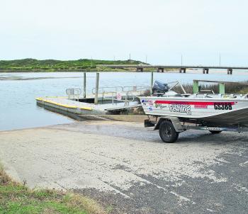 The author’s boat at the Peterborough boat ramp after a session on the water.