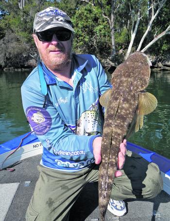 Steve Marsh with a decent-sized upriver flathead.