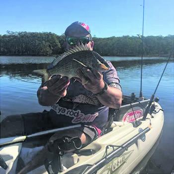 The author on a recent trip to Cathie using hardbodied lures.