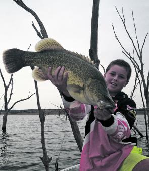 James Sinclair of Tamworth with a solid Murray cod caught at Lake Keepit on a vibe.