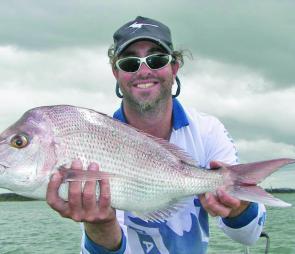 This snapper was taken from the river on Ecogear BTS.