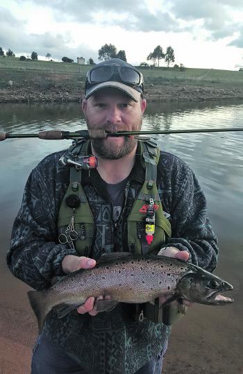 Scott Newman with a 1.3kg brown caught at Kalkite.